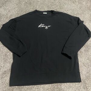 KENZO Men's Logo Sweater with Poplin - Black Size XL